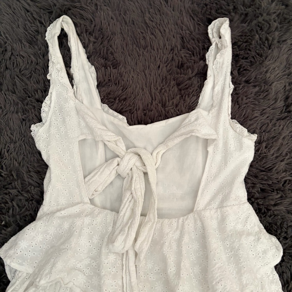 Altar'd State Ivory boho bohemian senior pictures preppy mini Lace Dress large - Picture 7 of 14